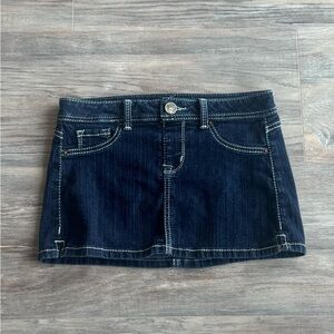 Vintage Dark Wash Denim Denim Mini Skirt